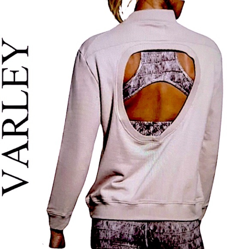 VARLEY.NWT.Gorgeous“Rochester”Long sleeve sweatshirt w/open back design.M